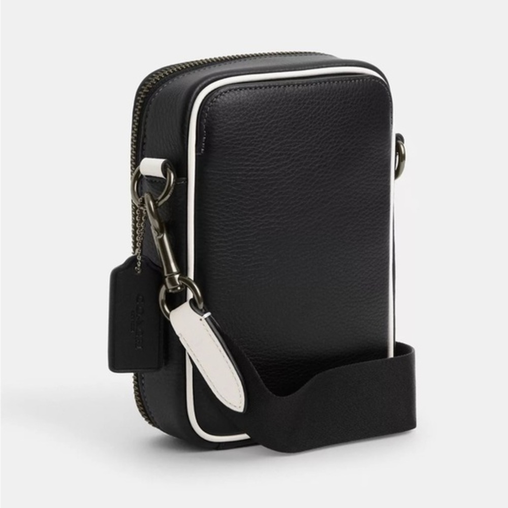 NWT COACH Stanton Crossbody‎ Black Unisex Leather - Picture 3 of 9